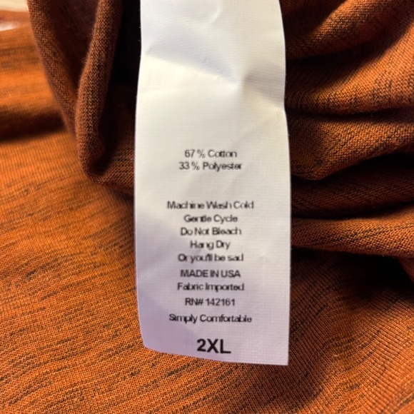 LuLaRoe Womens Dress Size 2XL Carly Solid Rust Brown Heather Cotton Blend NWT - Picture 5 of 5